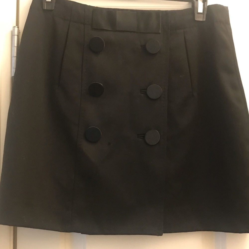 Black J.Crew Skirt with satin bow & buttons